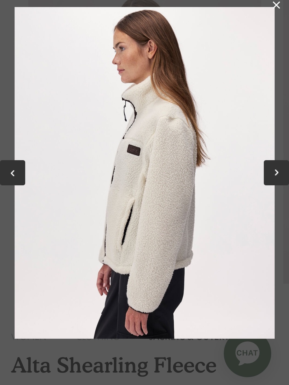 Roots Women's - Alta Shearling Fleece Jacket (Coco Brown) - Picture 4 of 5